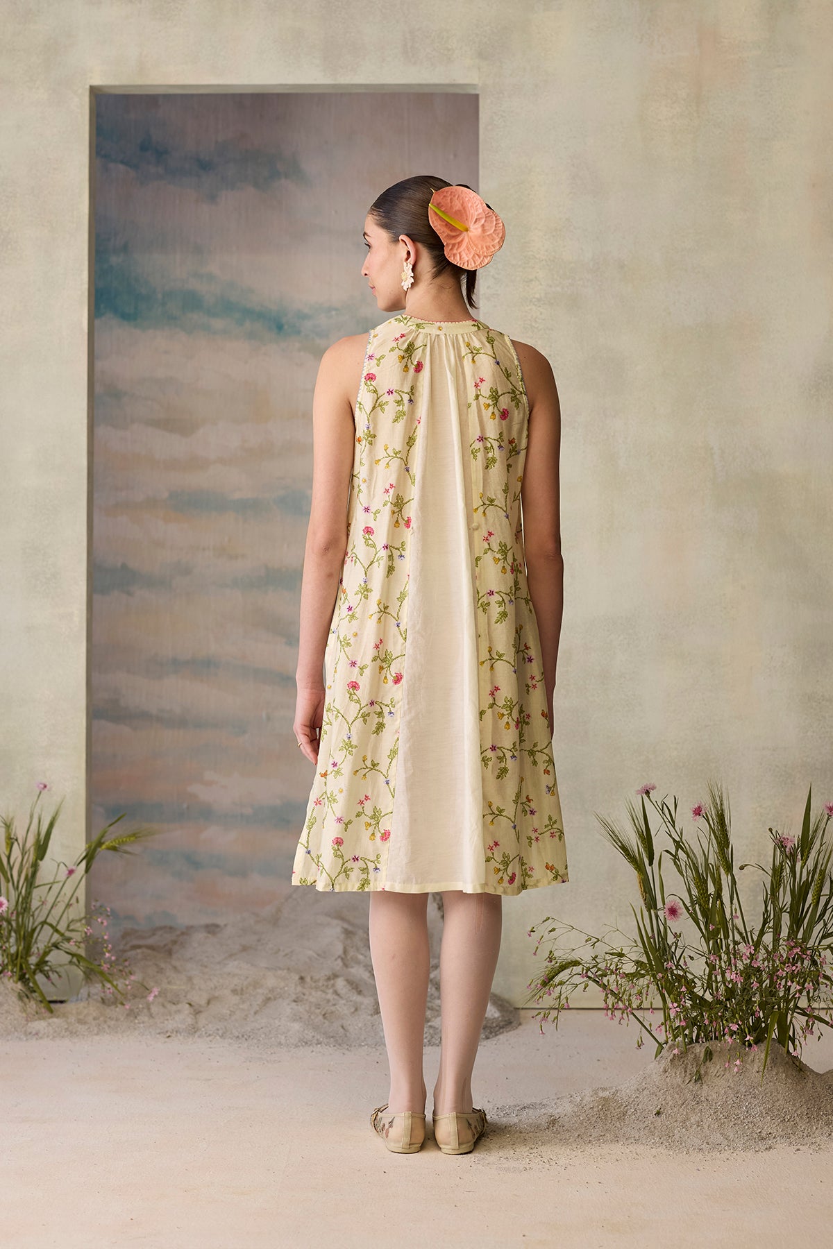 Moonlight Beaded Floral Dress