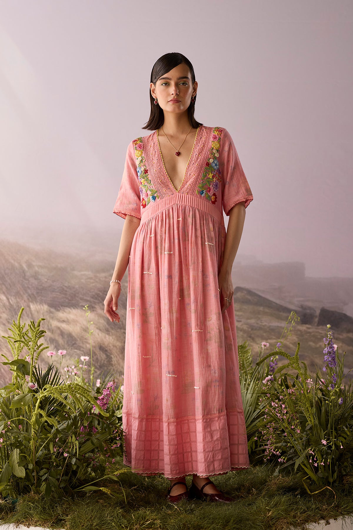 Rose Floral Maxi Dress