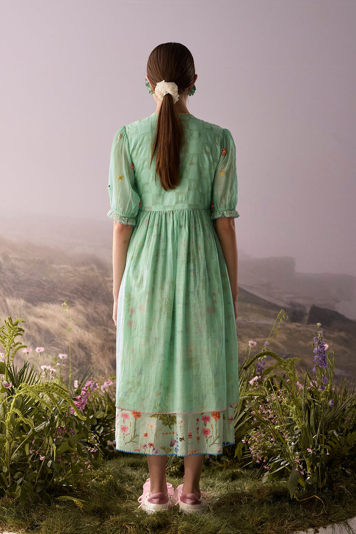 Seaglass Beaded Wrap Dress