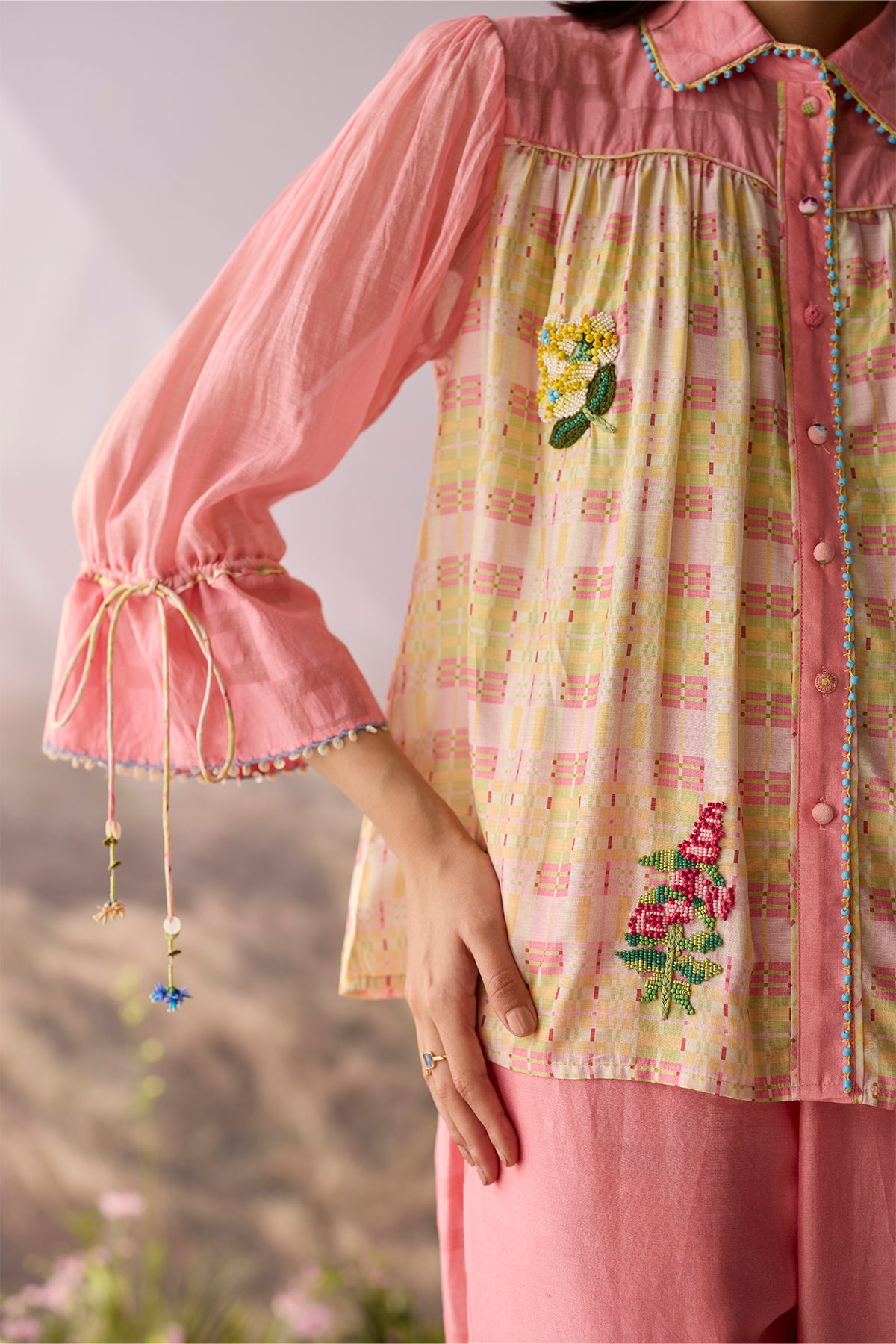 Rose Beaded Shirt