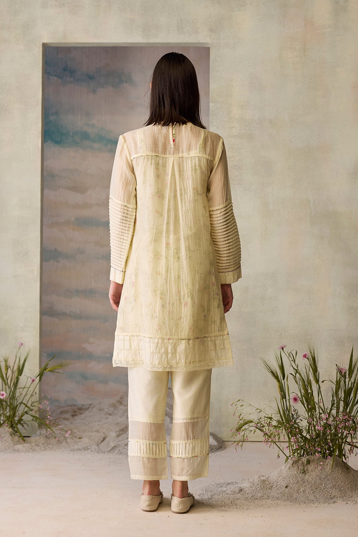 Moonlight Floral Beaded Kurta