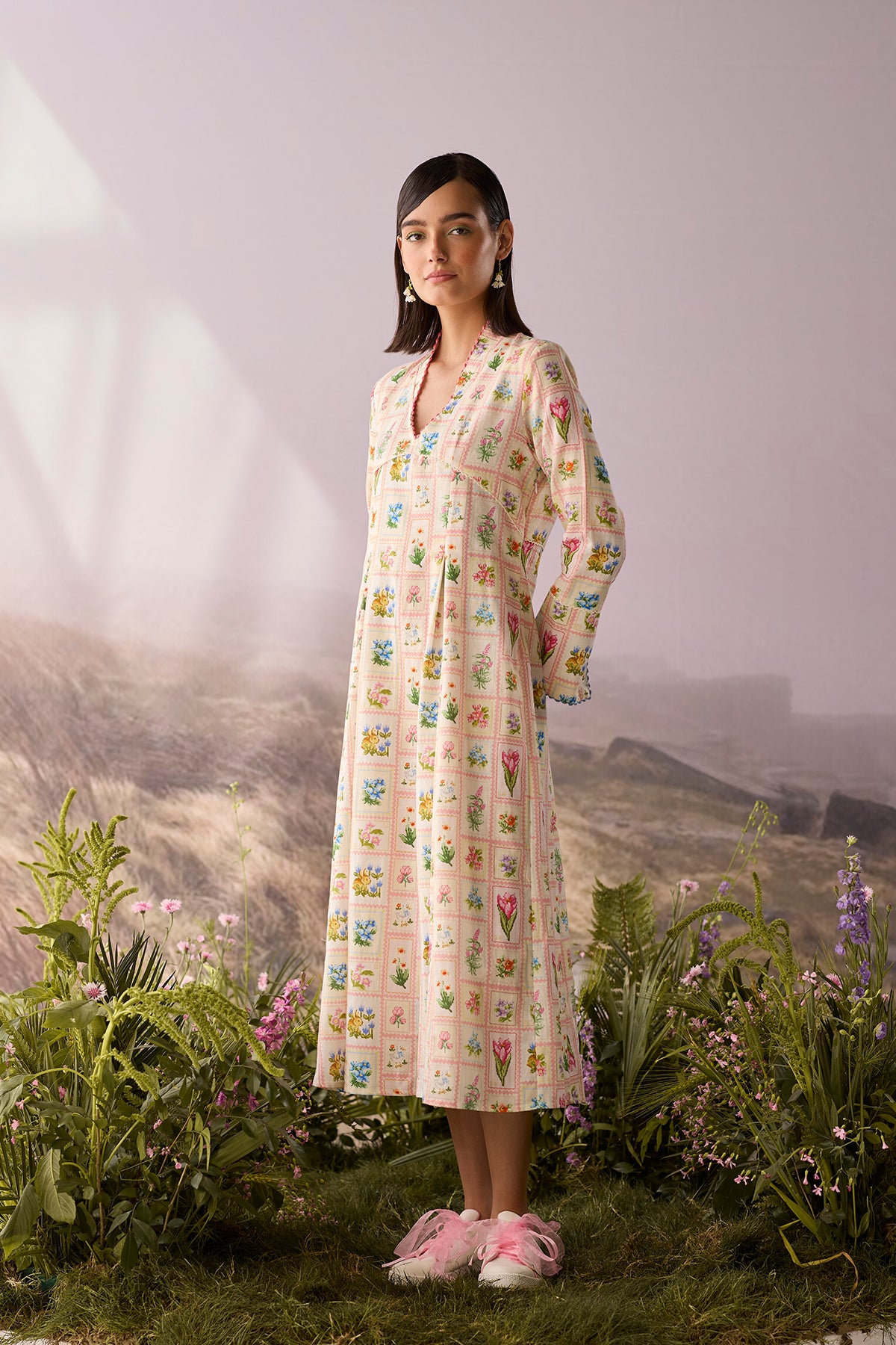 Moonlight Floral Printed Dress