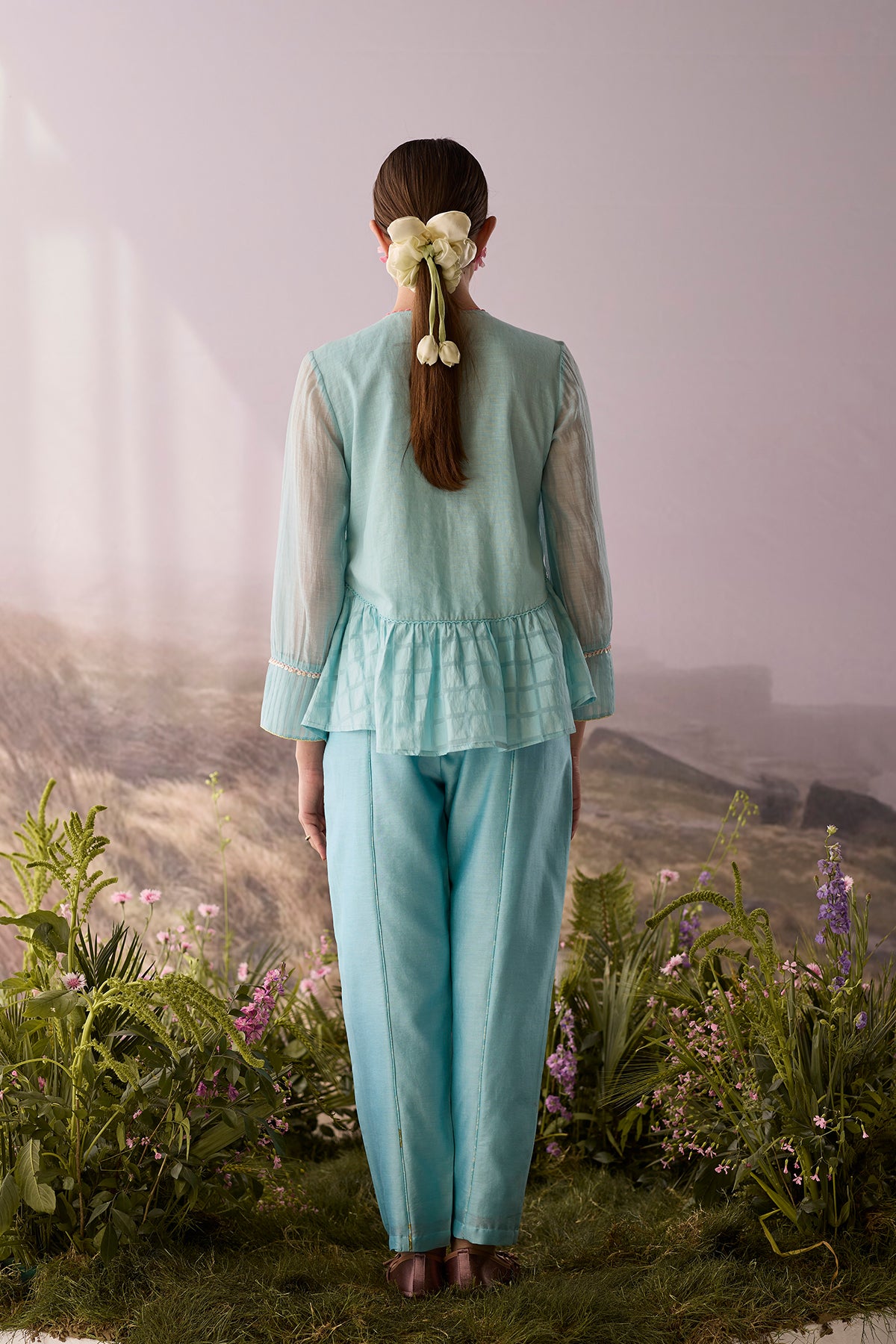 Azure Beaded Top