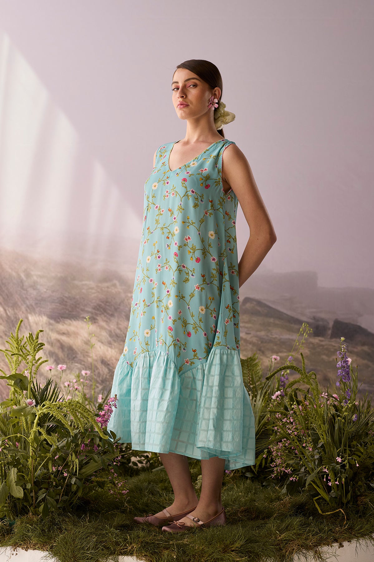 Azure Floral Dress