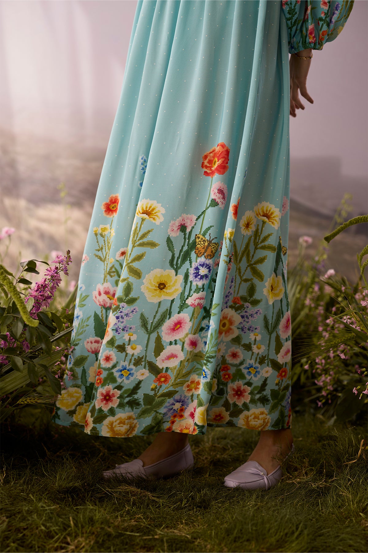 Azure Printed Dress