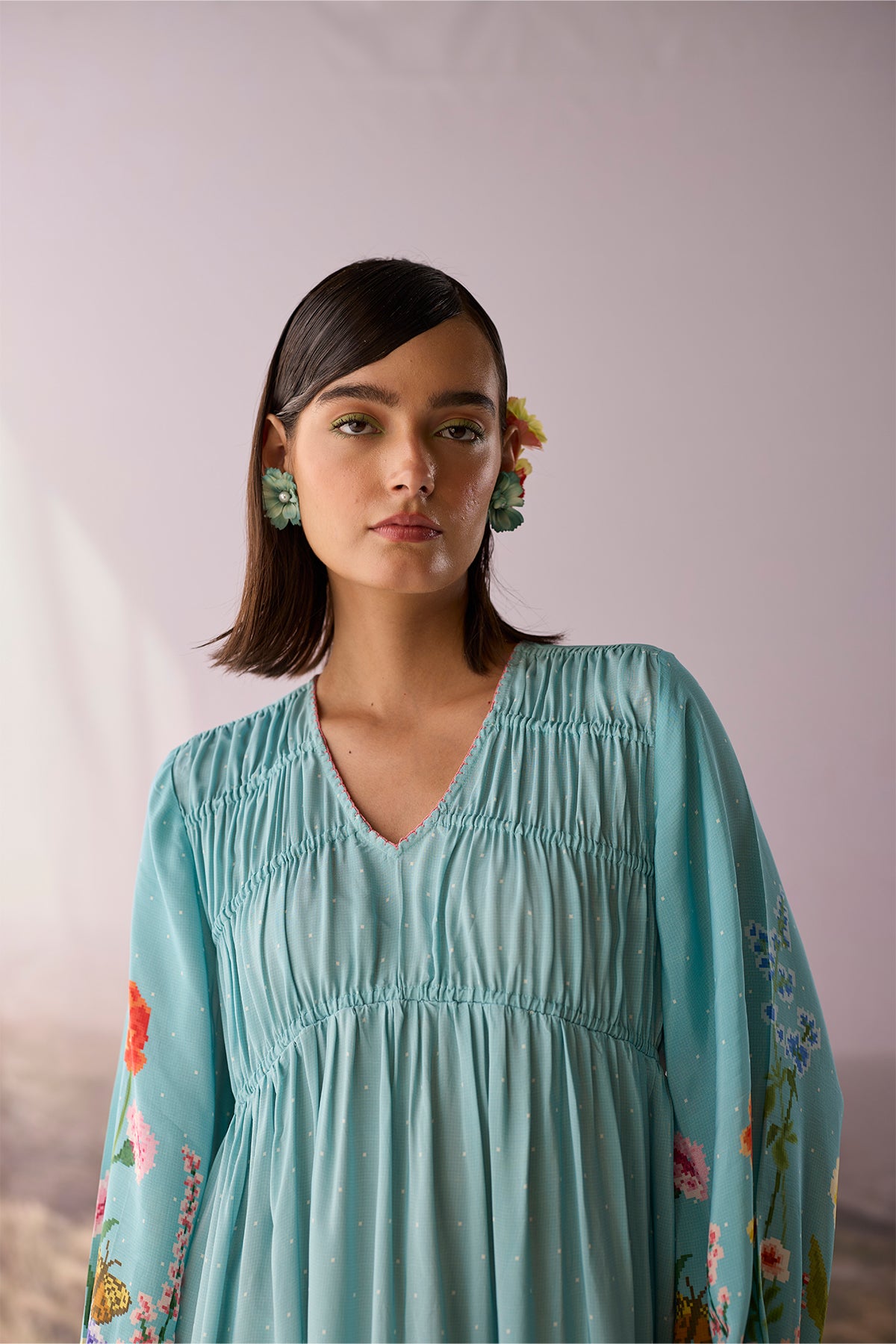 Azure Printed Dress