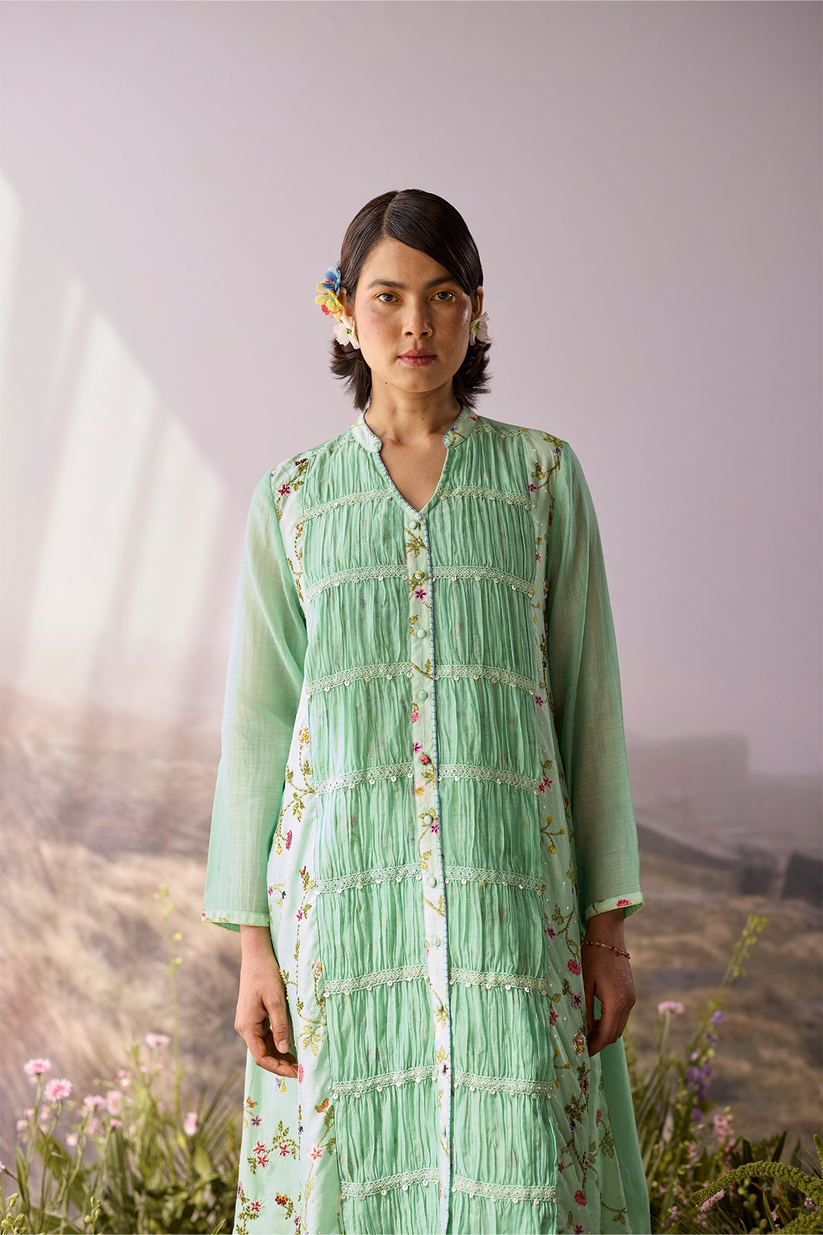 Seaglass Smocked Tunic