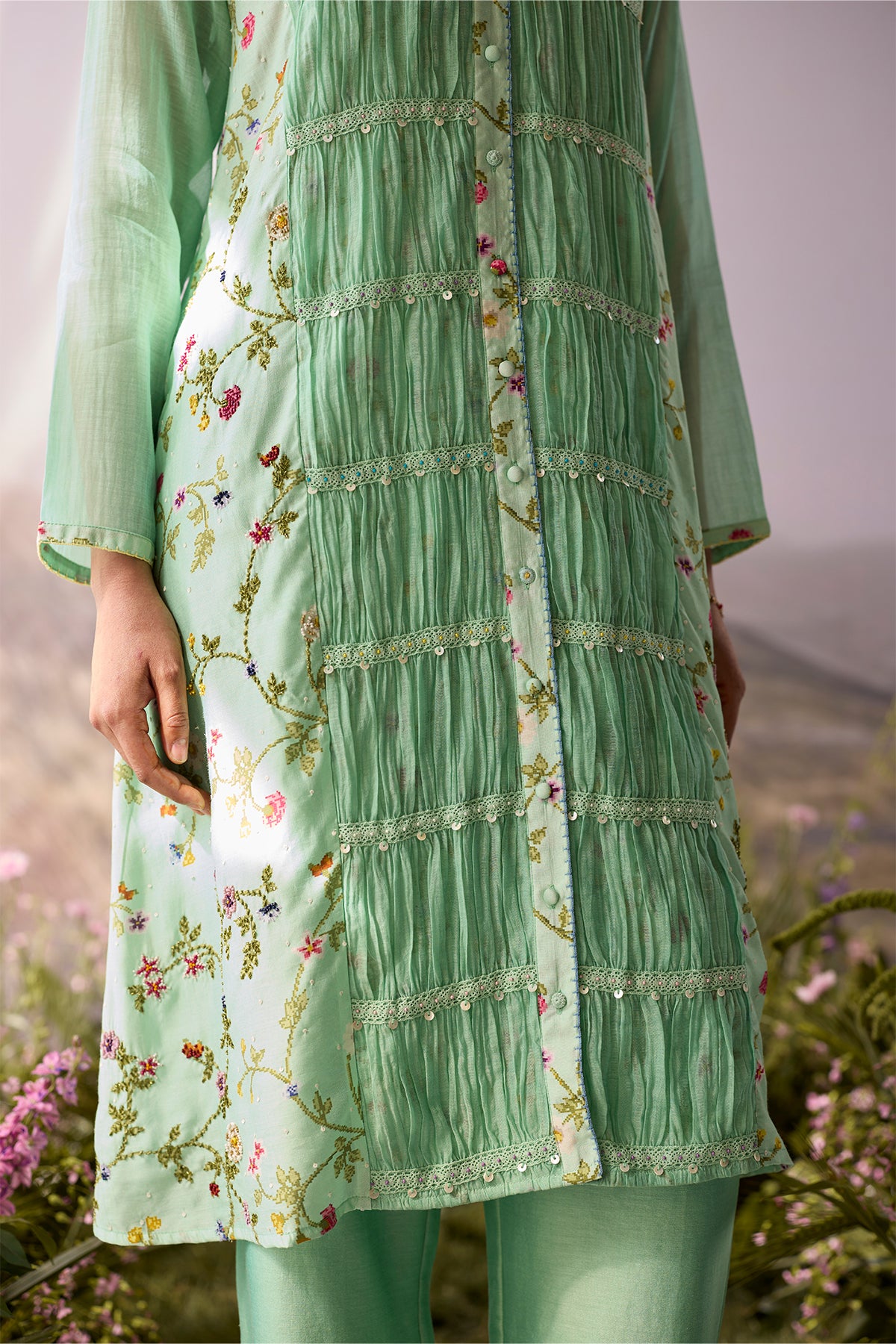 Seaglass Smocked Tunic