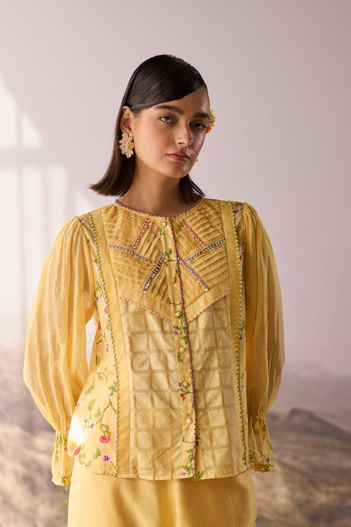 Sunpetal Pintuck Shirt