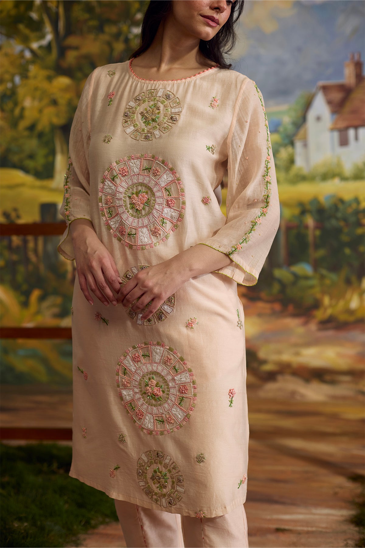 Sorbet Floral Beaded Kurta