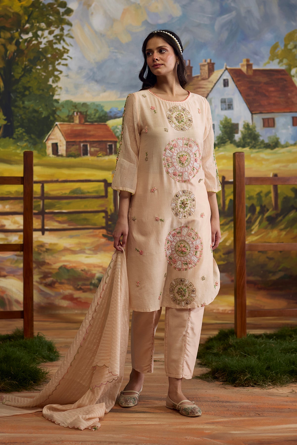 Sorbet Floral Beaded Kurta