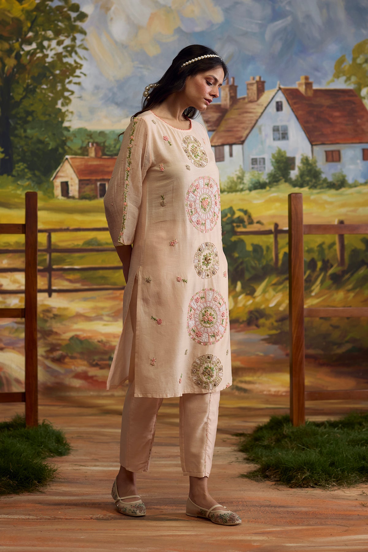 Sorbet Floral Beaded Kurta