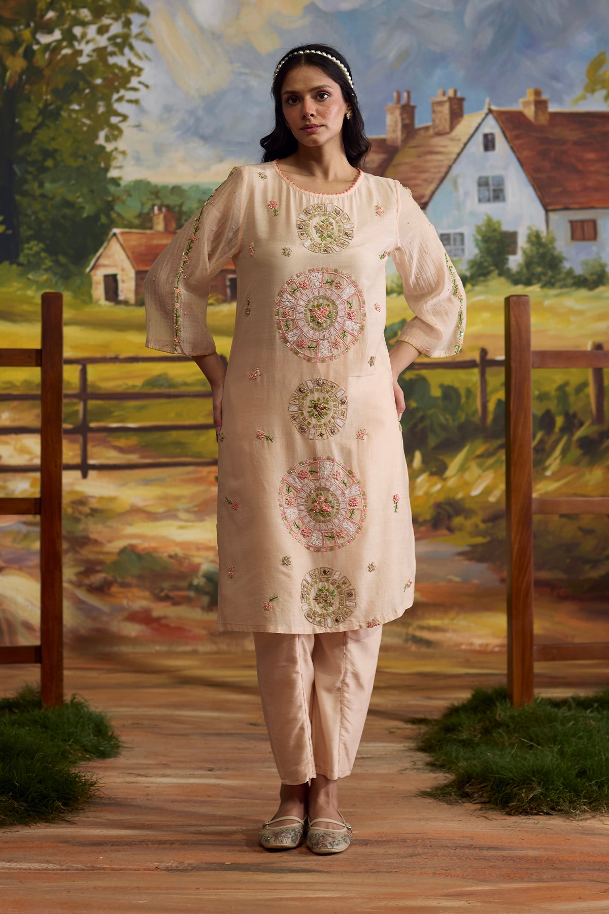 Sorbet Floral Beaded Kurta