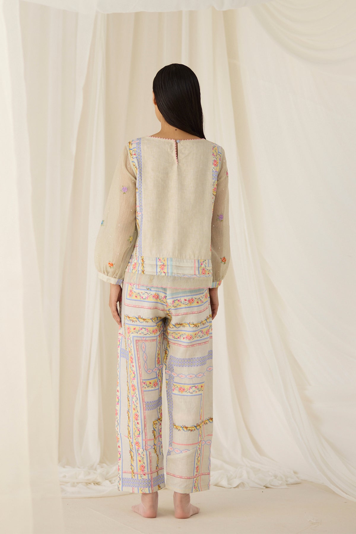 Cloud Embroidered Top