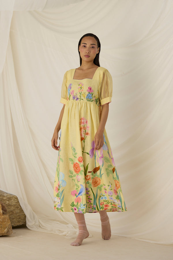 Citrine Floral Dress