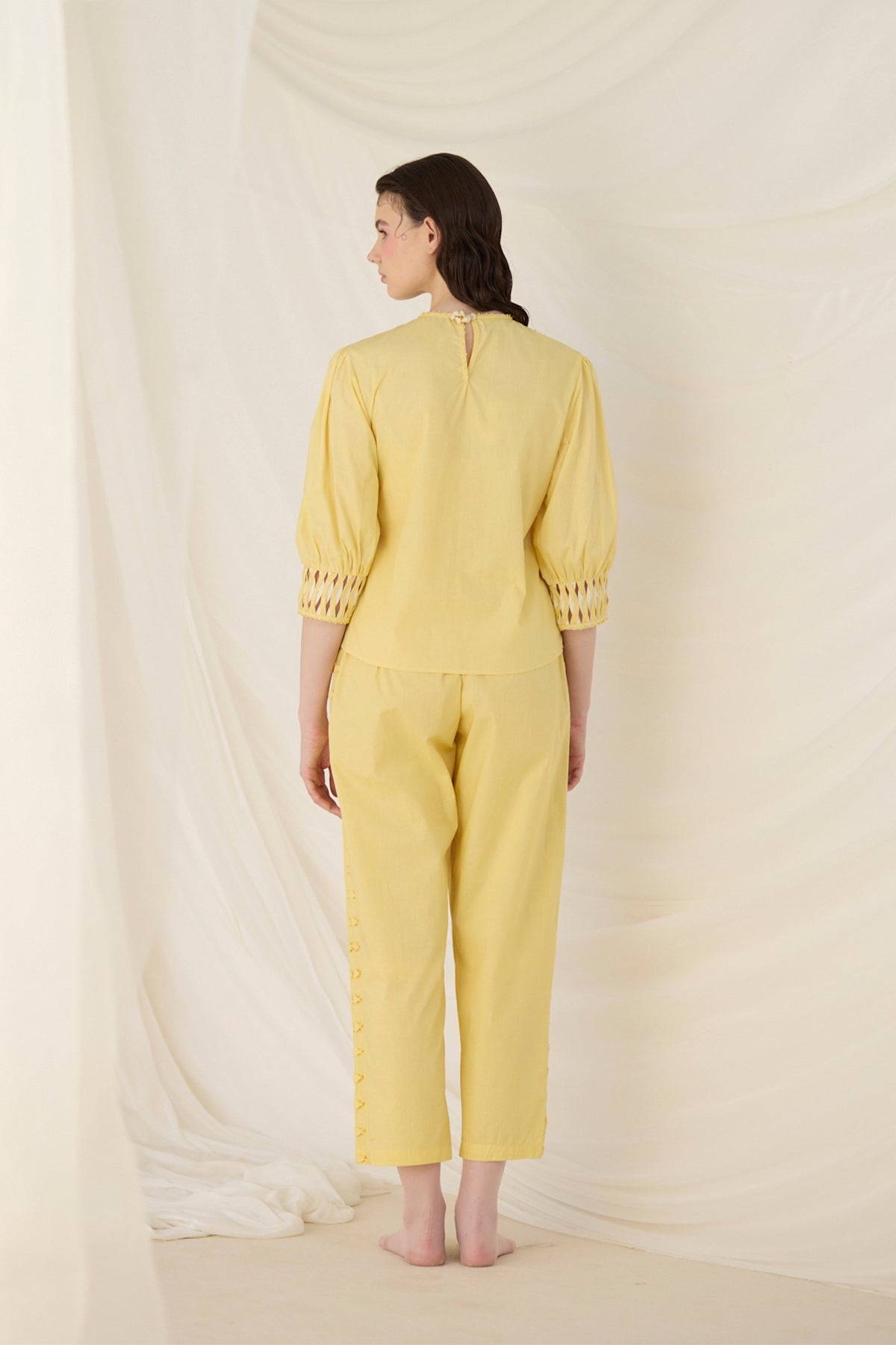Citrine Pintuck Top