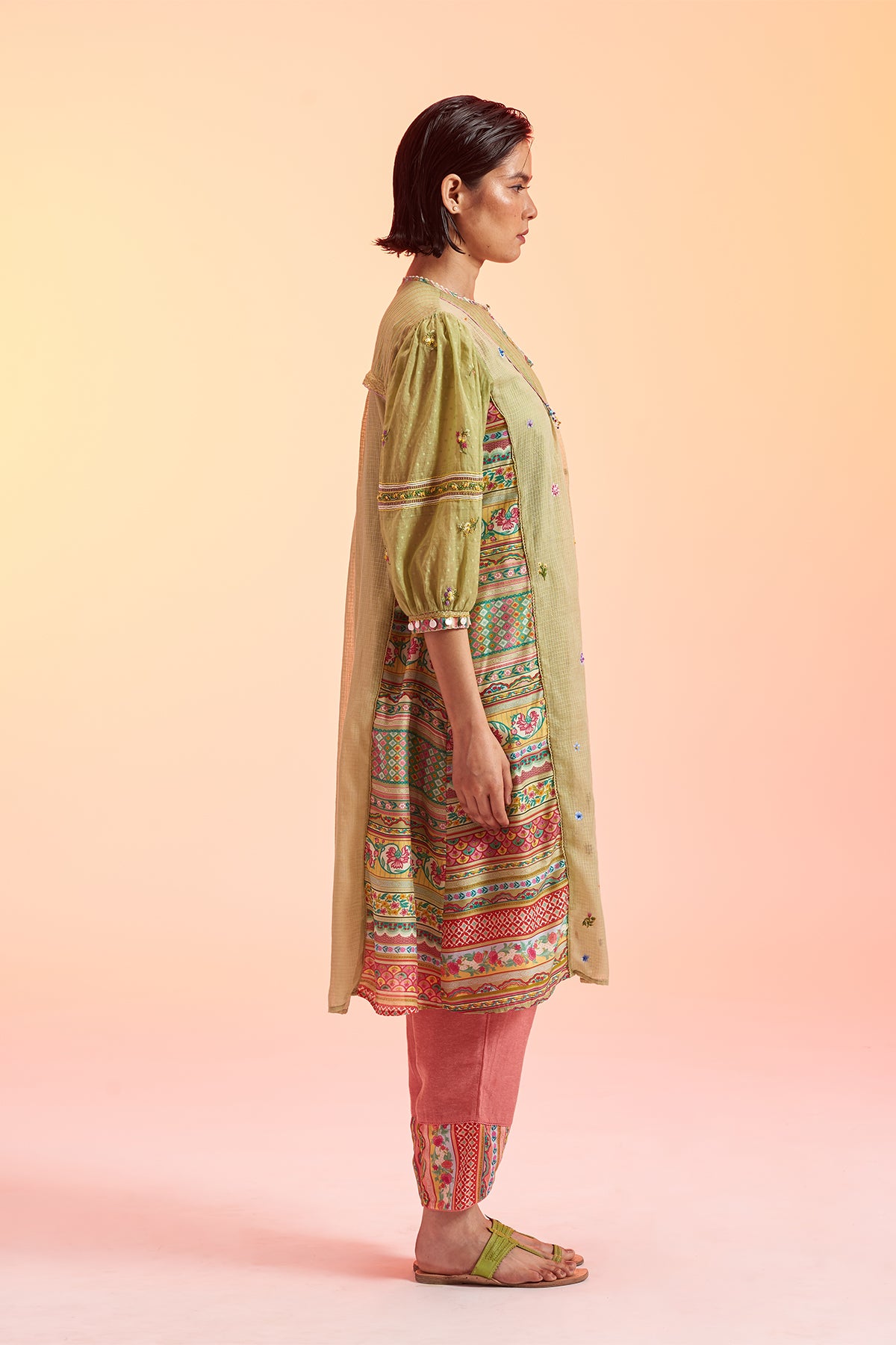 Panna Pintuck Yoke Kurta
