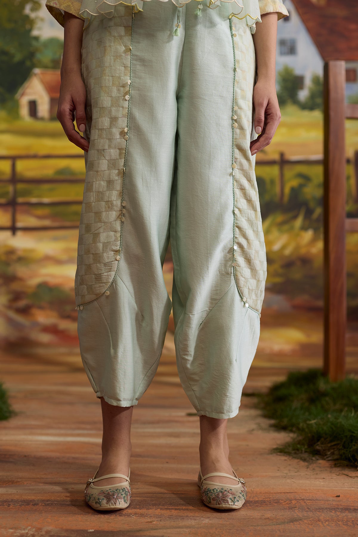 Meadow Chanderi Top