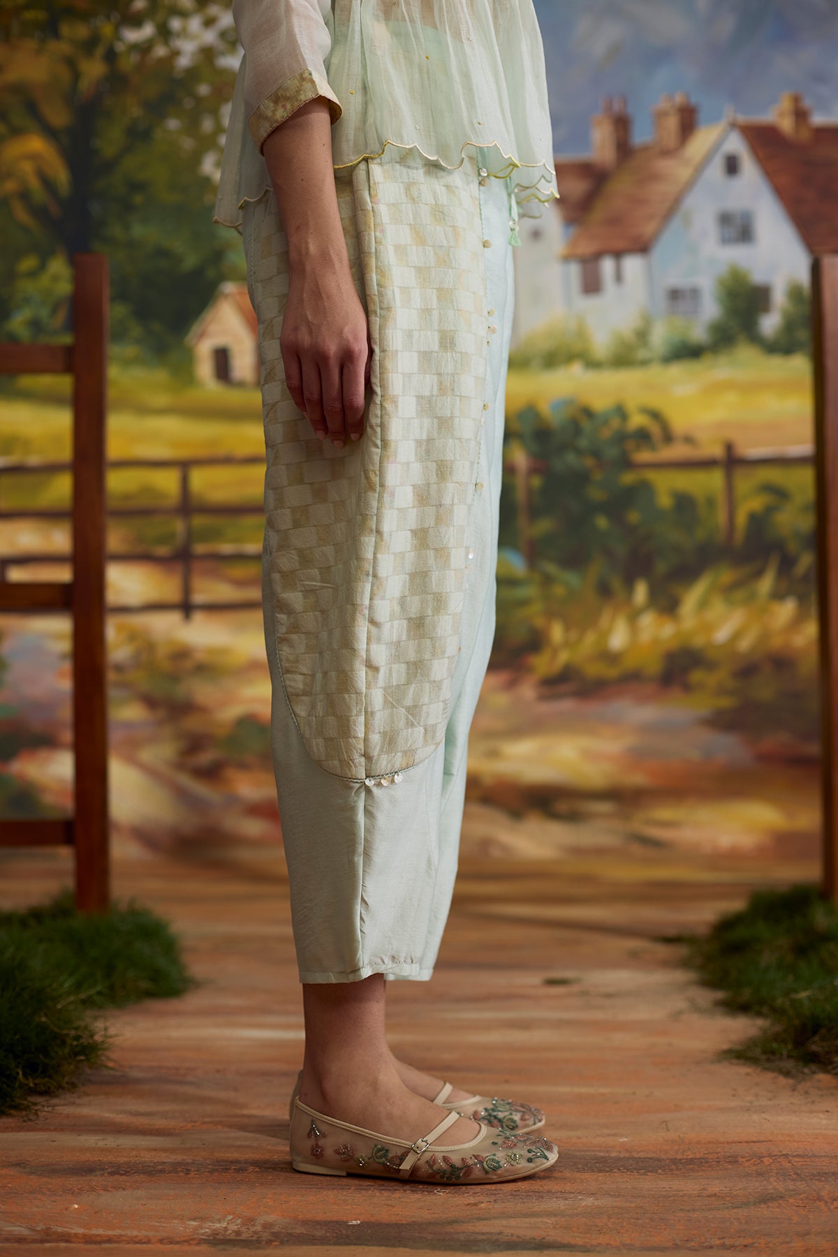 Meadow Chanderi Top