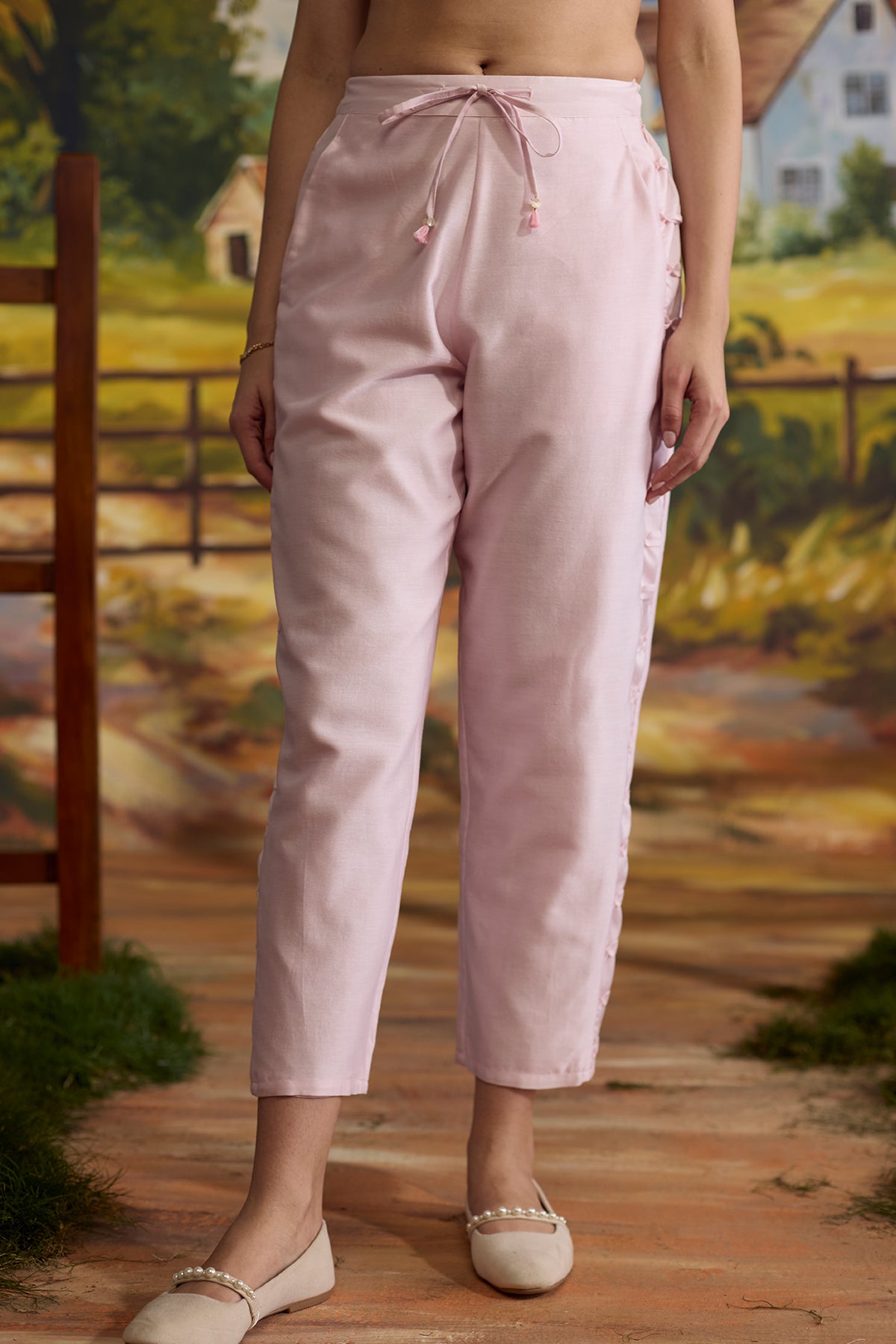 Lavender Smocked Pants