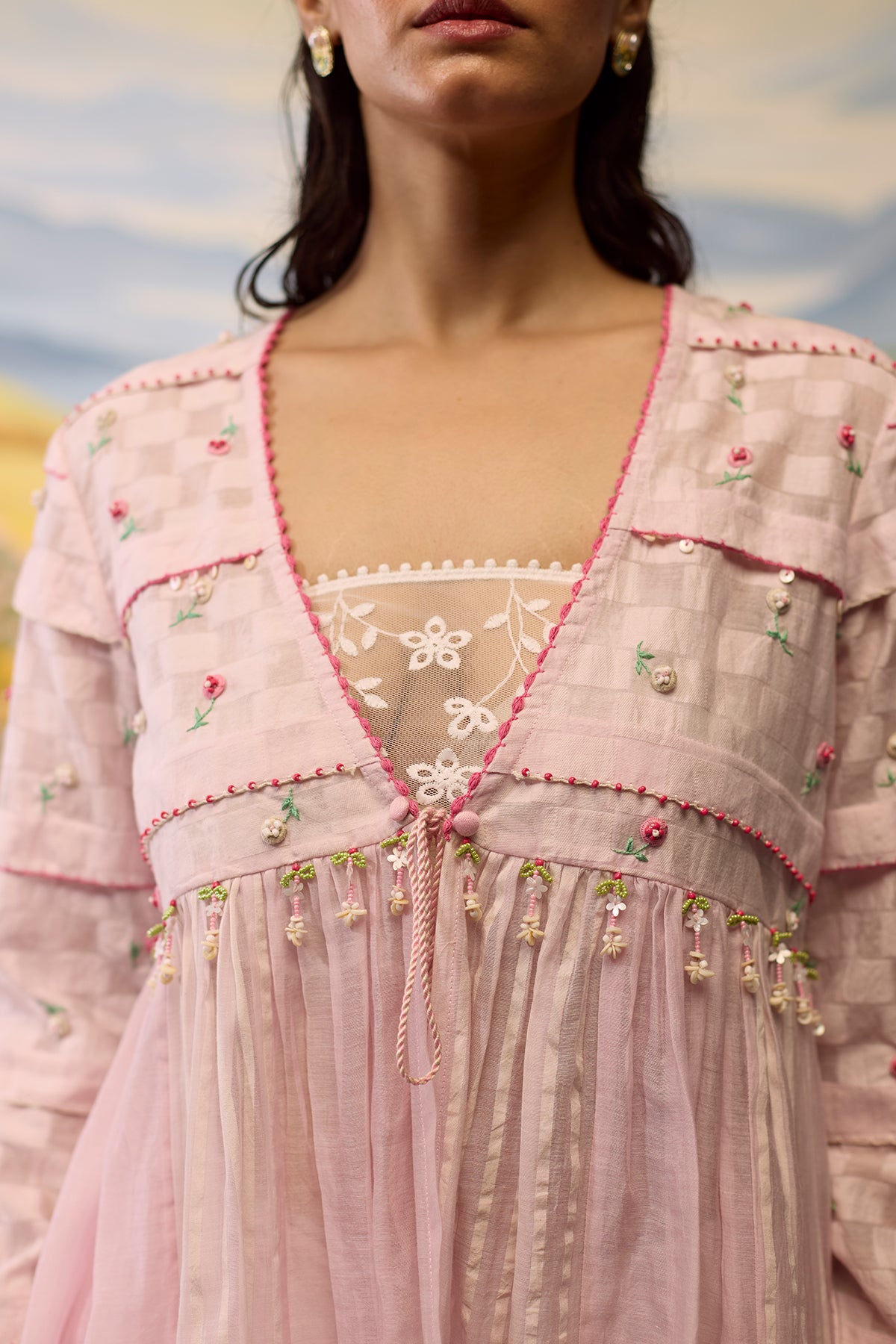 Lavender Gathered Kurta