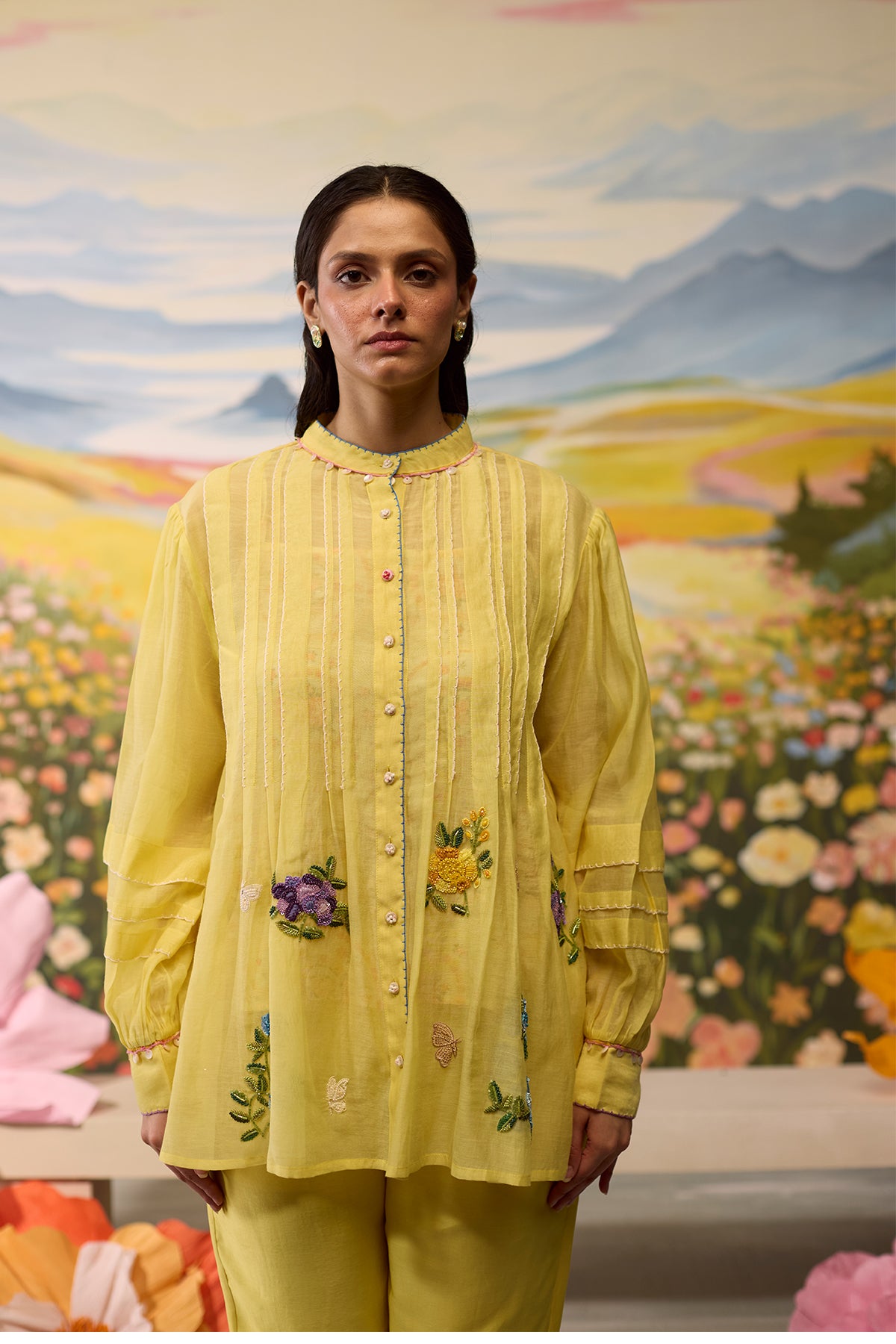 Sunray Floral beaded Shirt