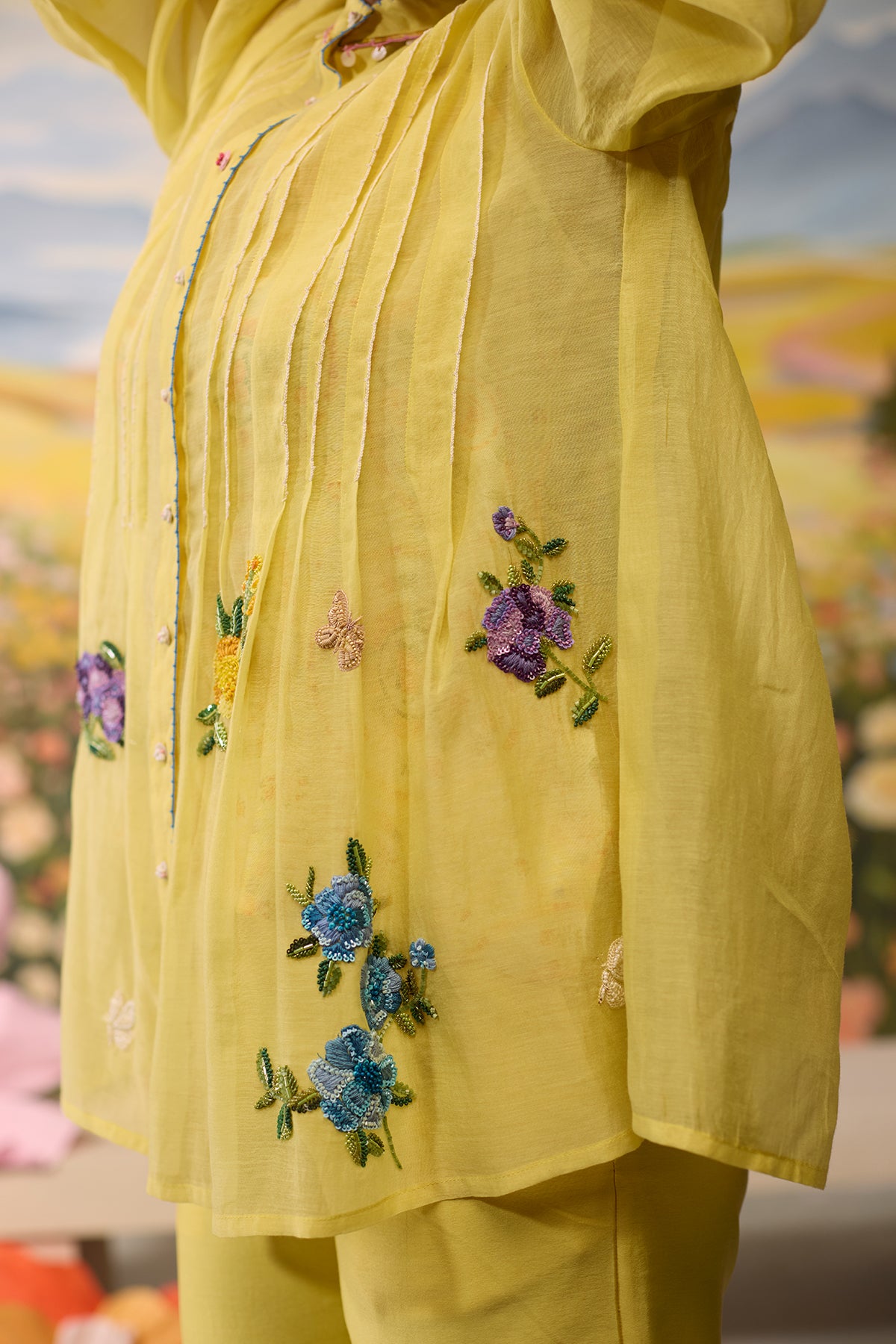 Sunray Floral beaded Shirt