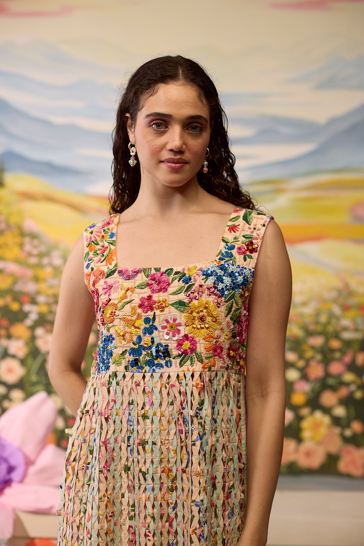 Sorbet smocked dress
