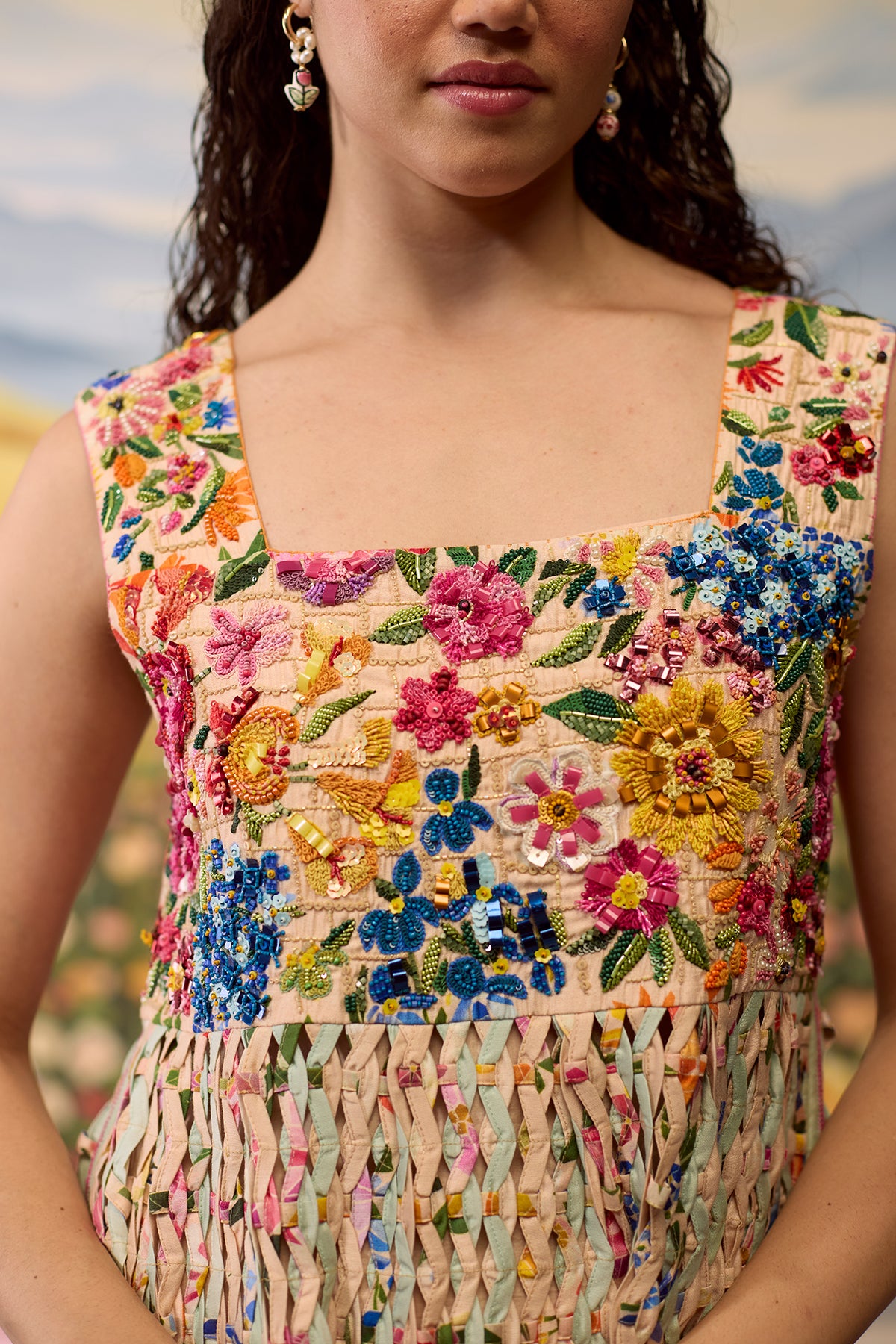 Sorbet smocked dress