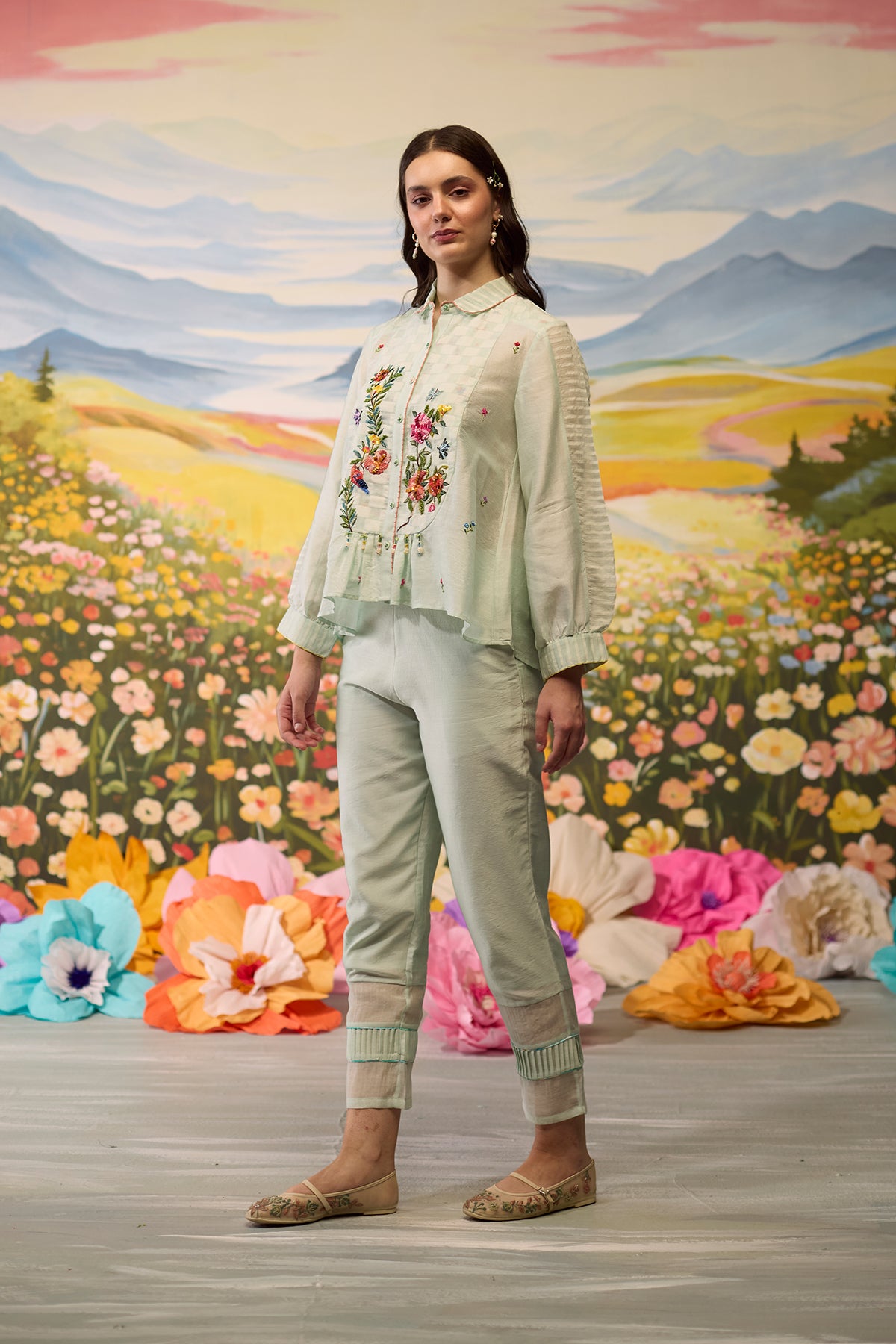 Meadow Floral Embroidered Shirt