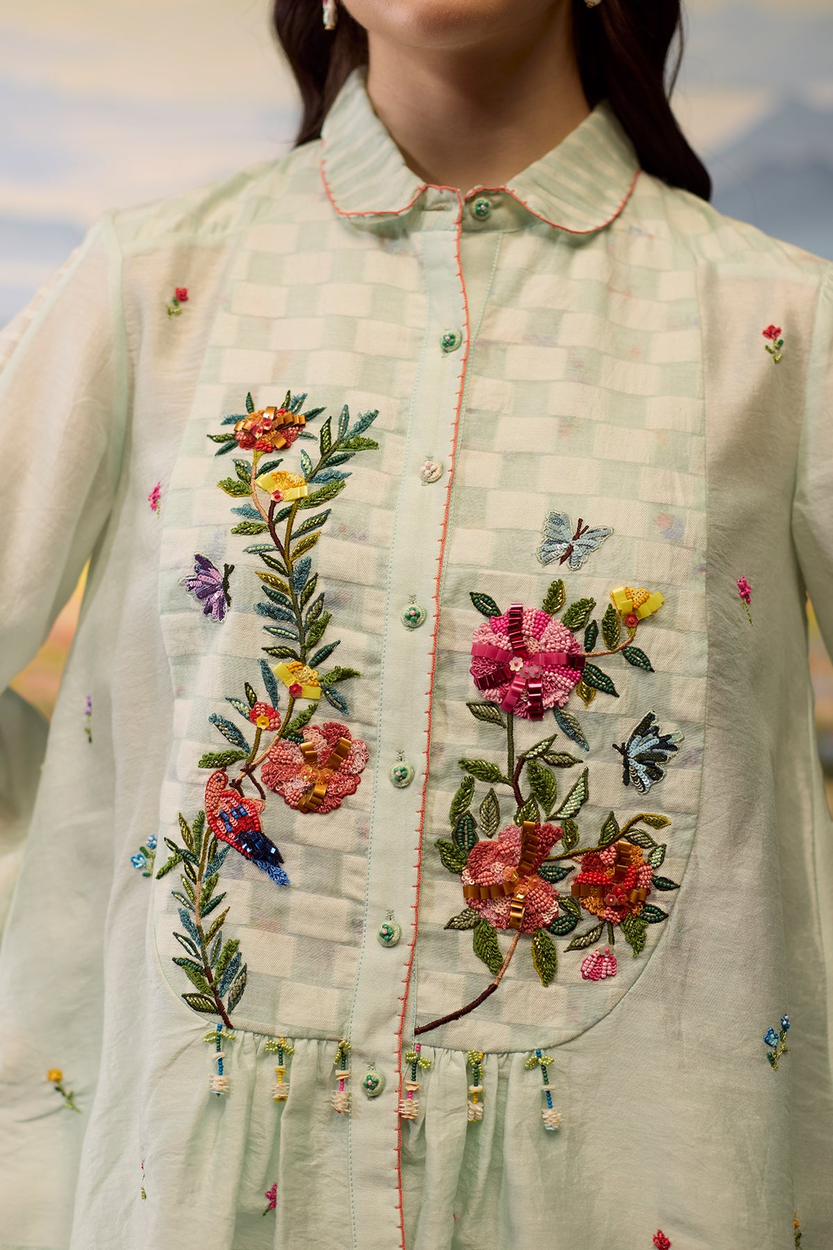 Meadow Floral Embroidered Shirt
