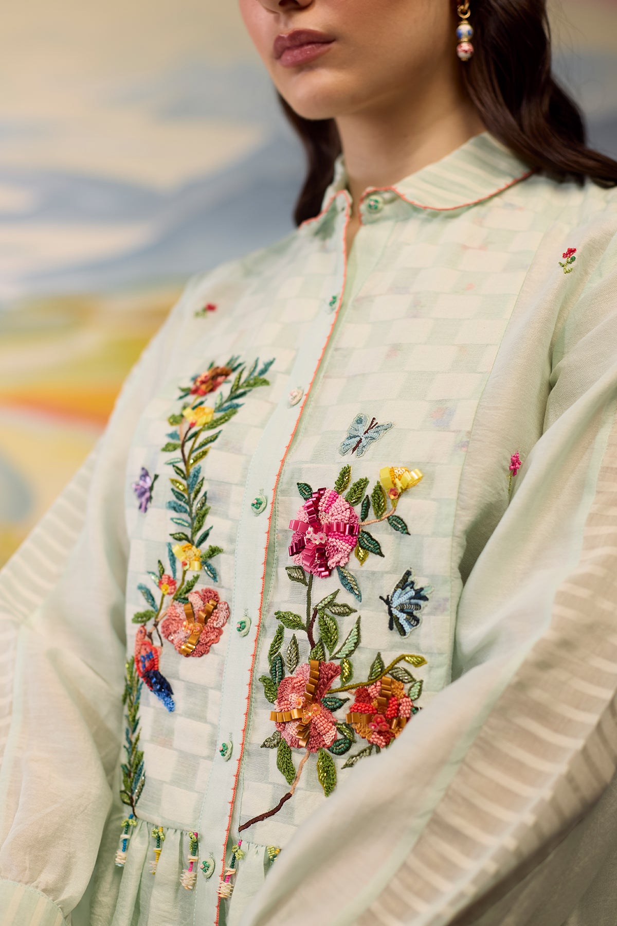 Meadow Floral Embroidered Shirt
