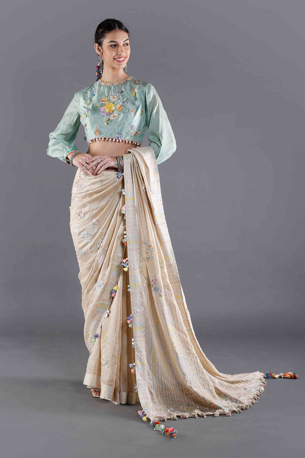 Bageecha Embroidered Silk Blouse