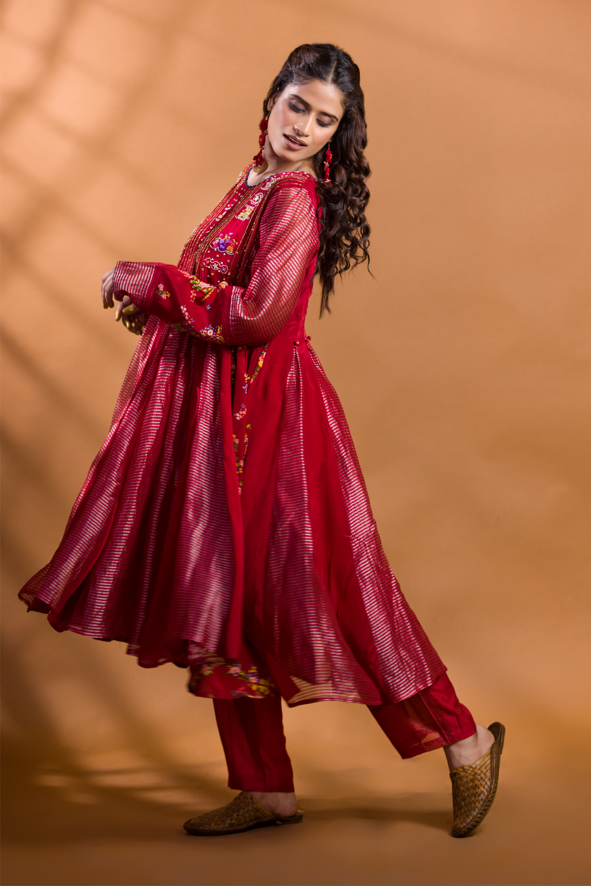 ANAAR ANARKALI KURTA WITH STRAIGHT PANTS