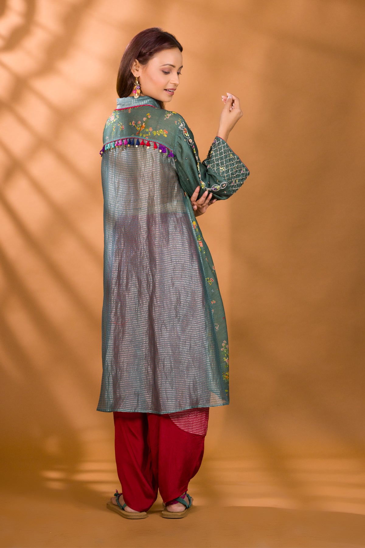 BER SILK SHIRT WITH ANAAR HAREM PANTS