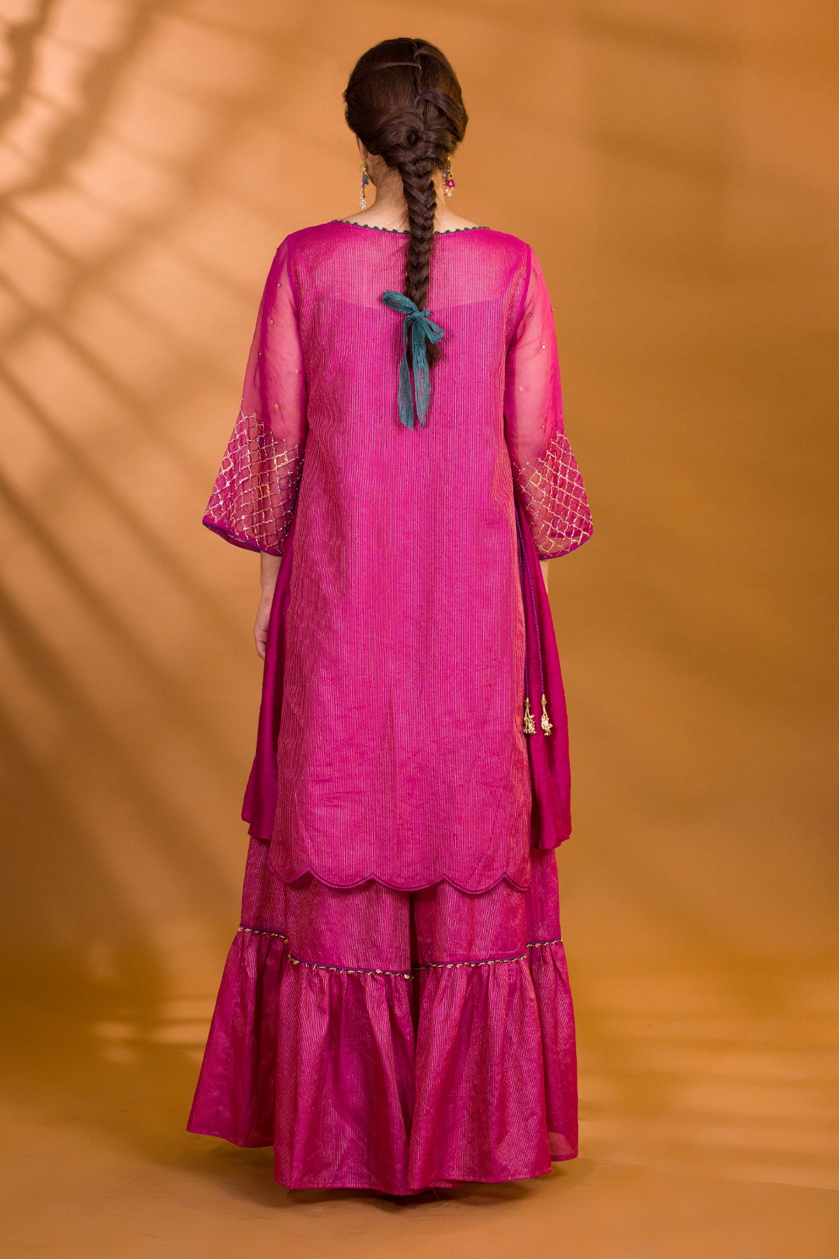 GULKAND SAFARI KURTA WITH GHARARA PANTS