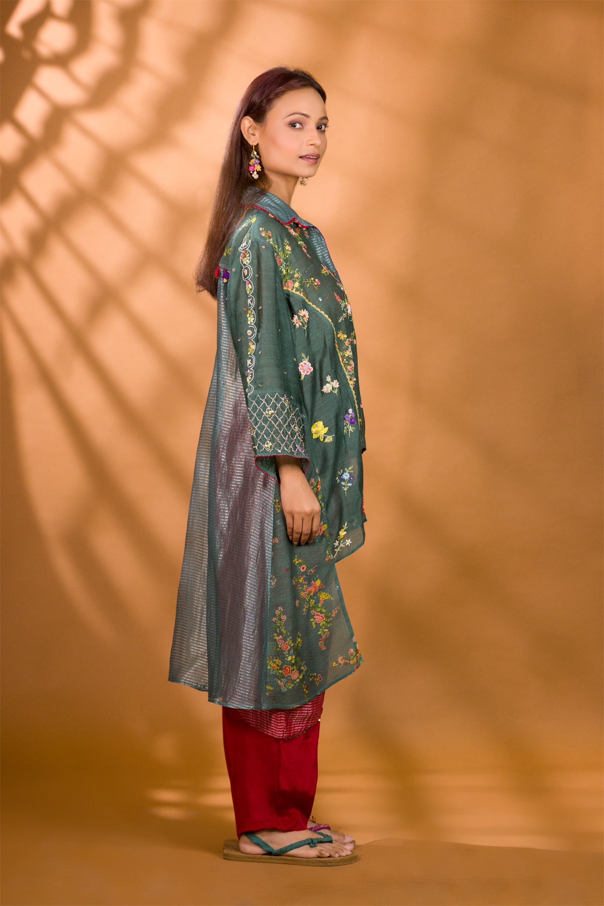 BER SILK SHIRT WITH ANAAR HAREM PANTS