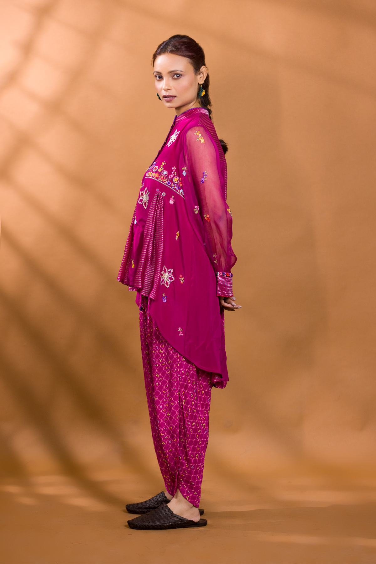 GULKAND HIGH-LOW TOP WITH PATIALA PANTS