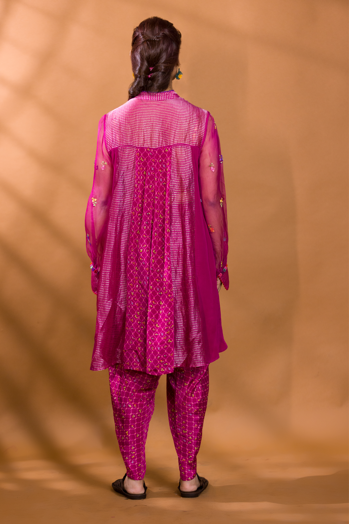 GULKAND HIGH-LOW TOP WITH PATIALA PANTS