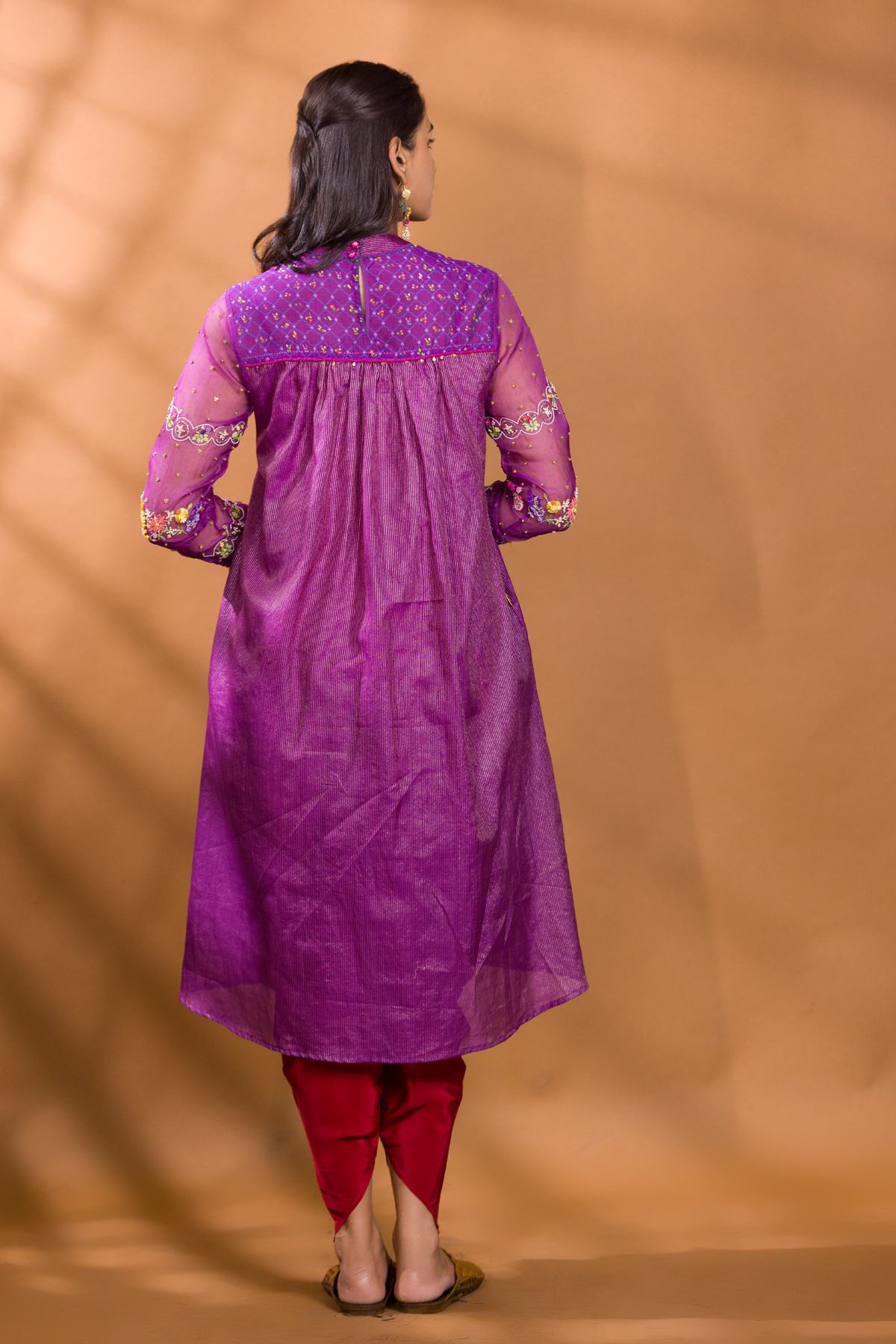 FALSA EMBROIDERED YOKE KURTA WITH ANAAR PATIALA PANTS
