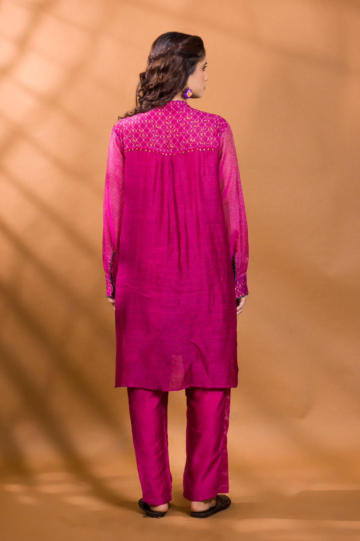 GULKAND PINTUCK KURTA WITH STRAIGHT PANTS