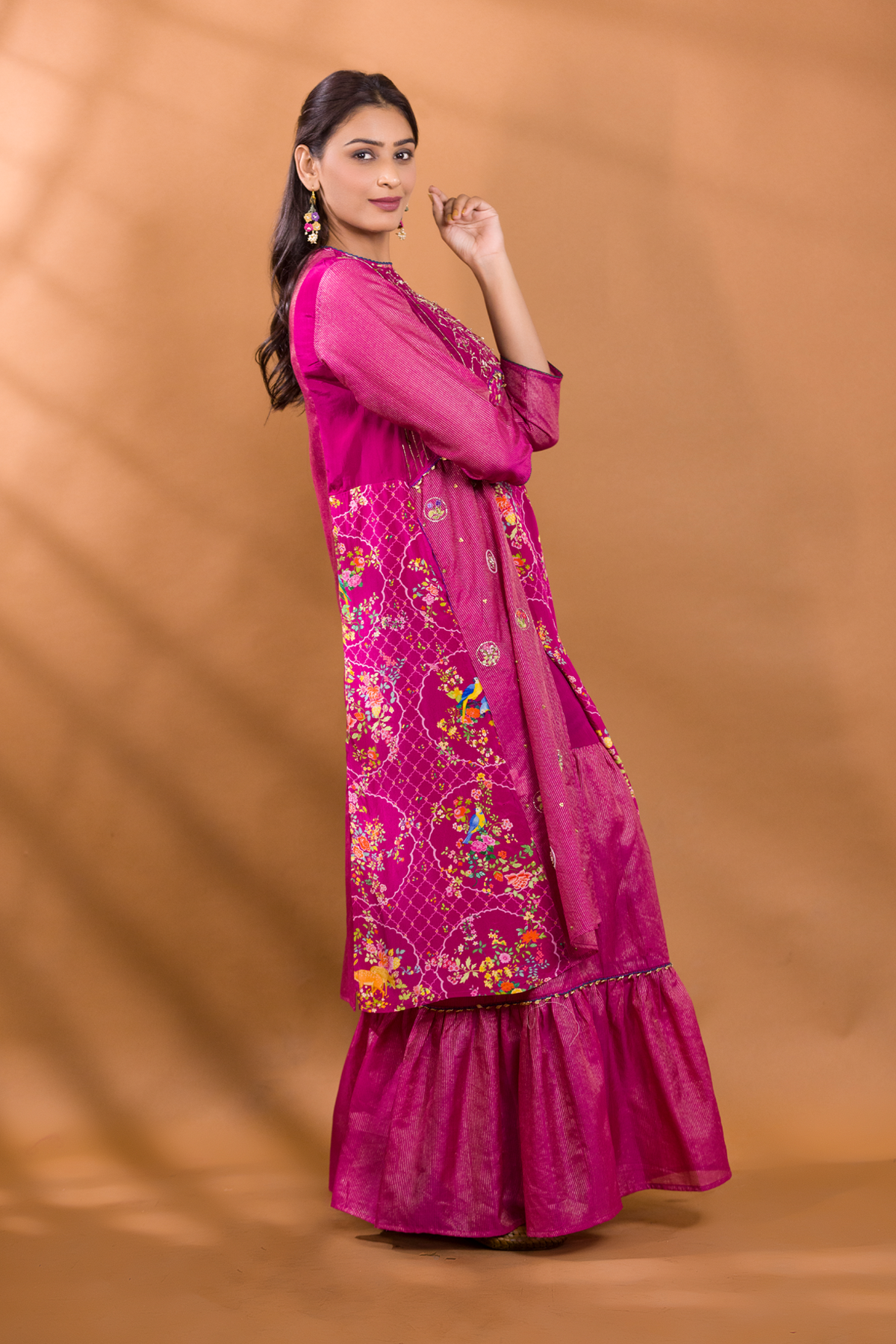 GULKAND EMBROIDERED KURTA WITH GHARARA PANTS