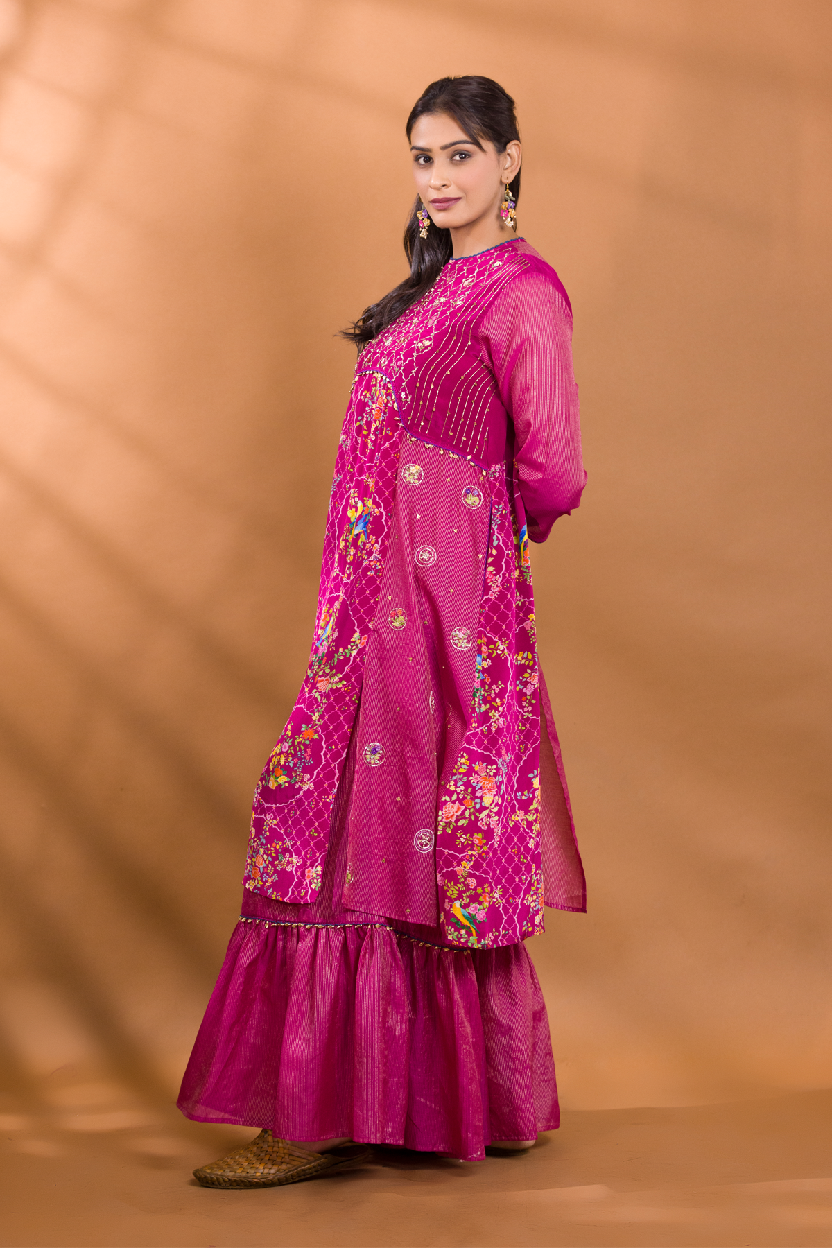 GULKAND EMBROIDERED KURTA WITH GHARARA PANTS