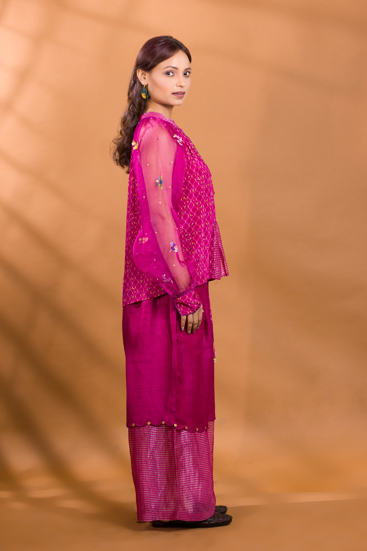 GULKAND FLORAL TOP WITH PALAZZO PANTS