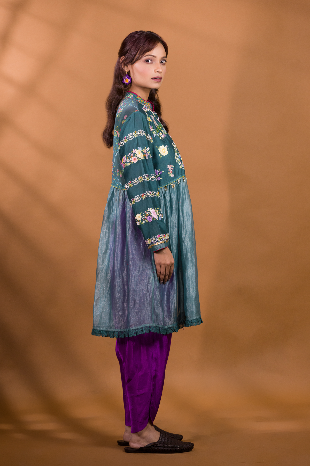 BER ANGRAKHA KURTA WITH FALSA PATIALA PANTS