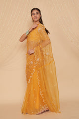 Haldi Organza Saree