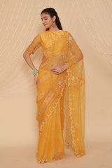 Haldi Organza Saree