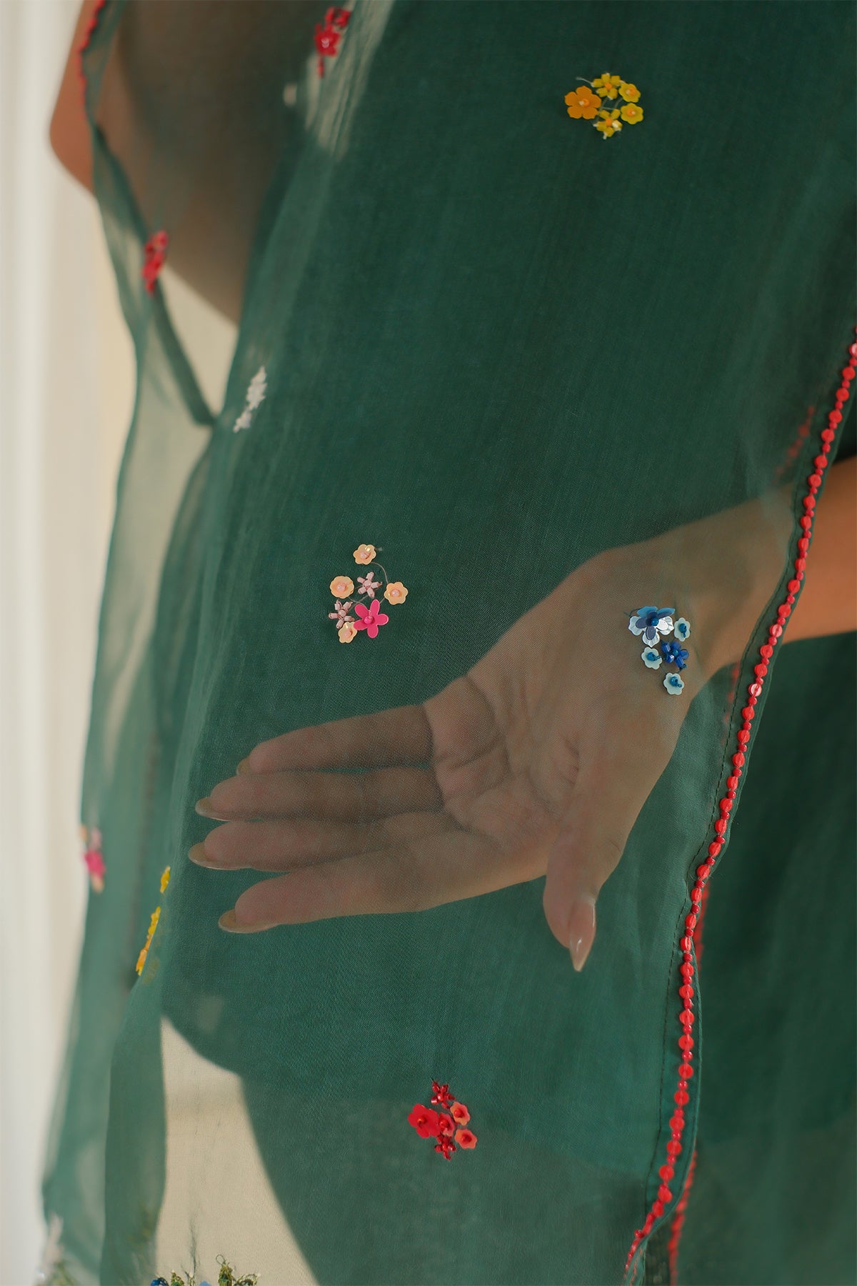 Jade Sheer Organza Co-ord Set