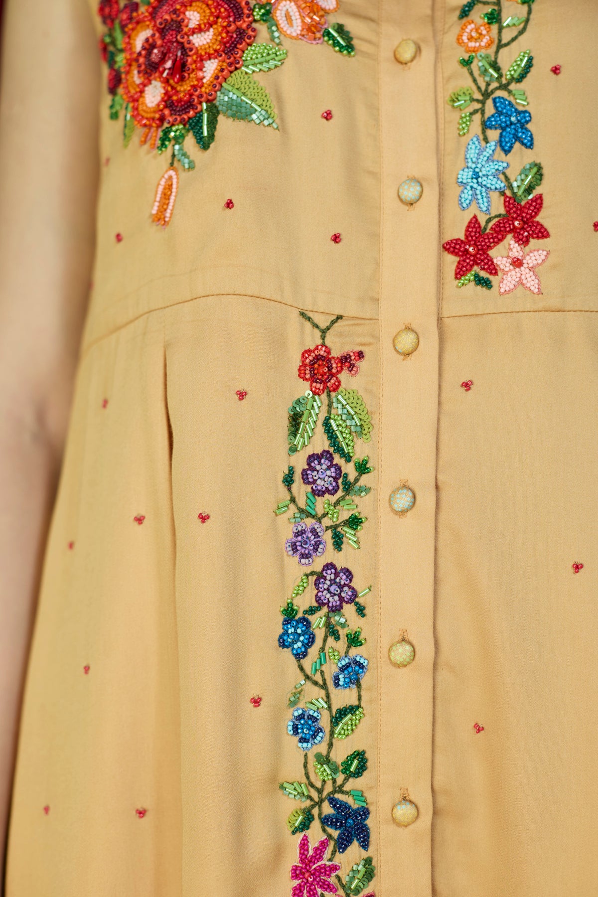 Soufflé Orange Shirt Dress