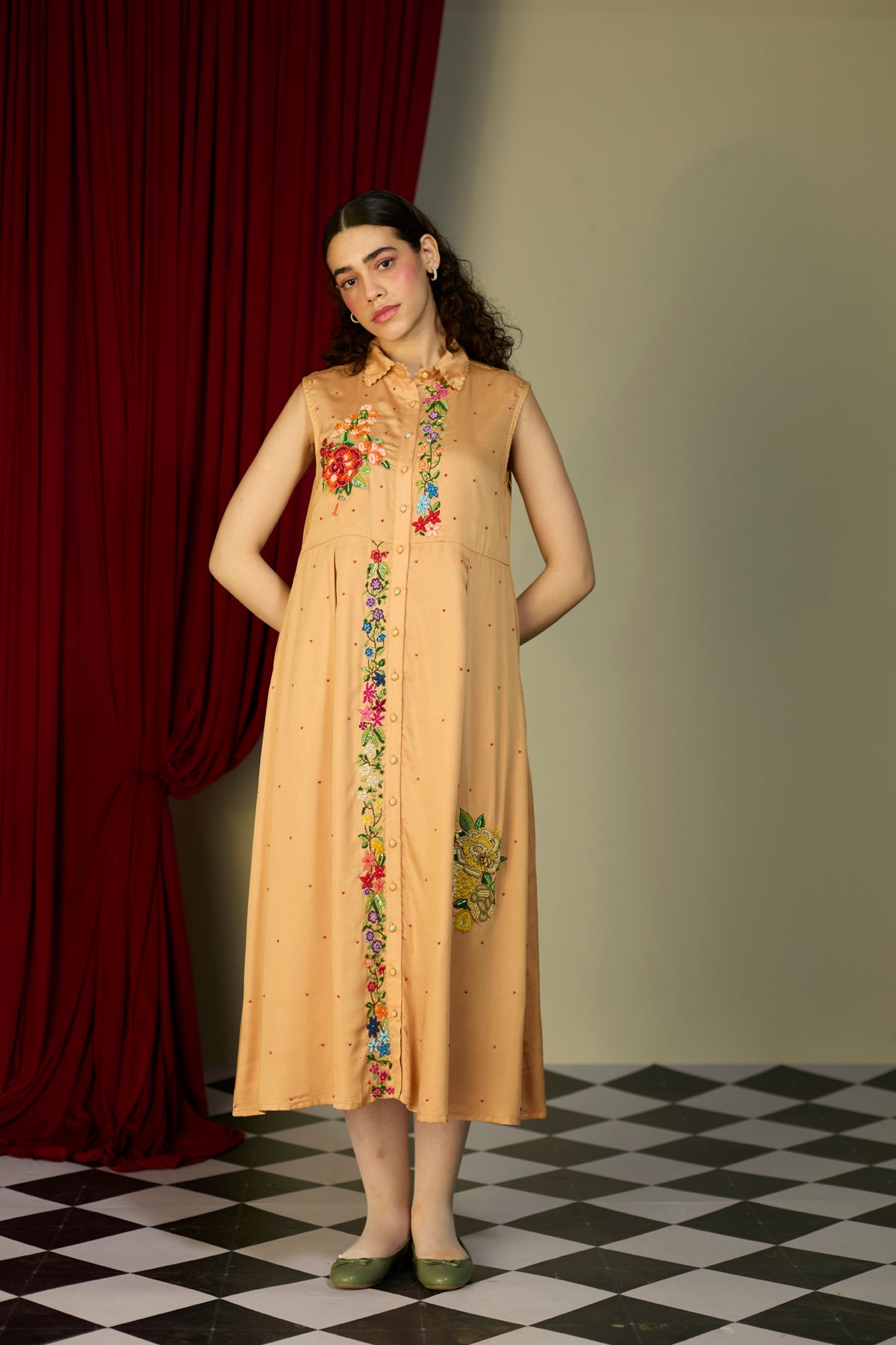 Soufflé Orange Shirt Dress